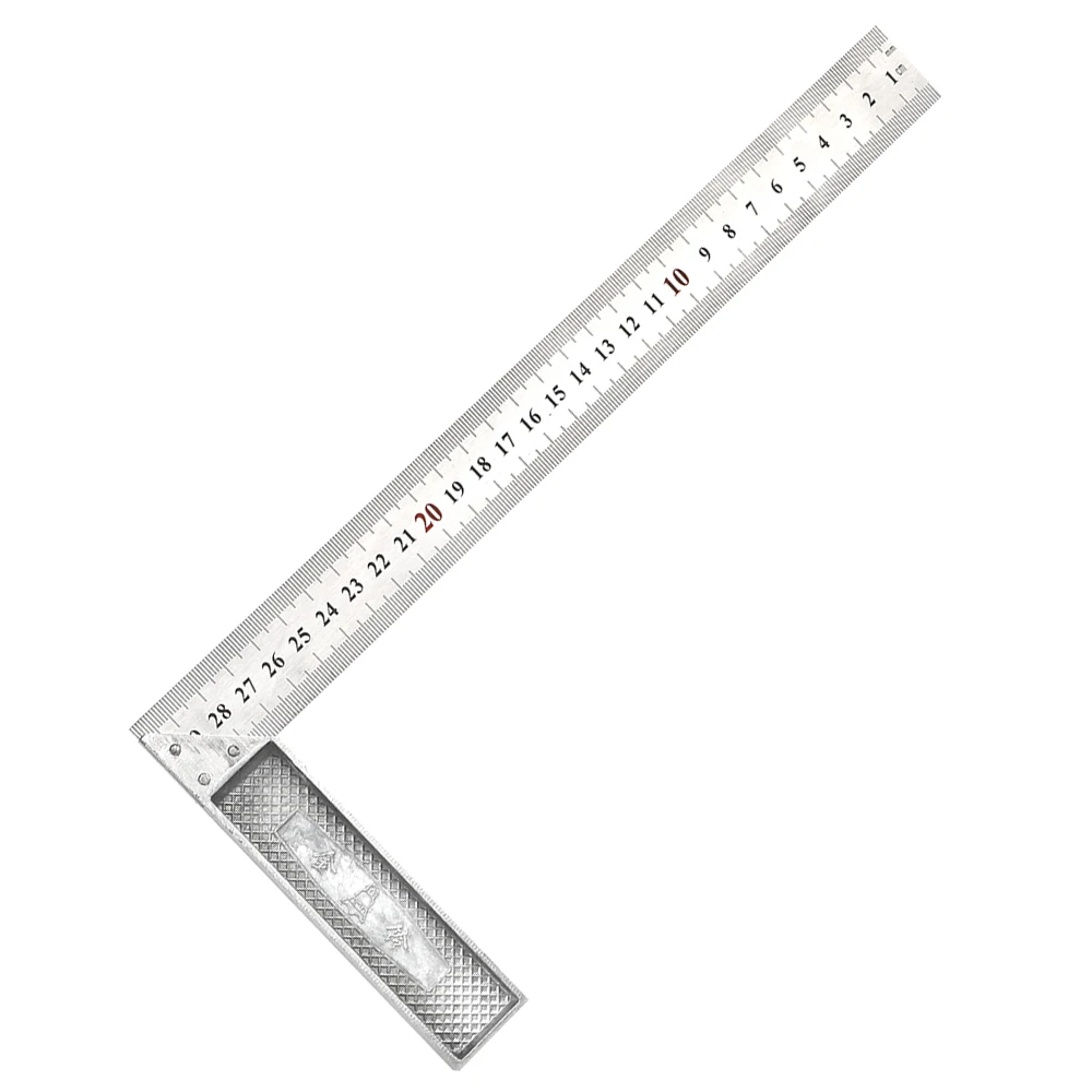

NICEYARD Right Angle Ruler Metal Steel Engineers Try Square Set 30CM 90 Degrees Measurement Instrument Wood Measuring Tool
