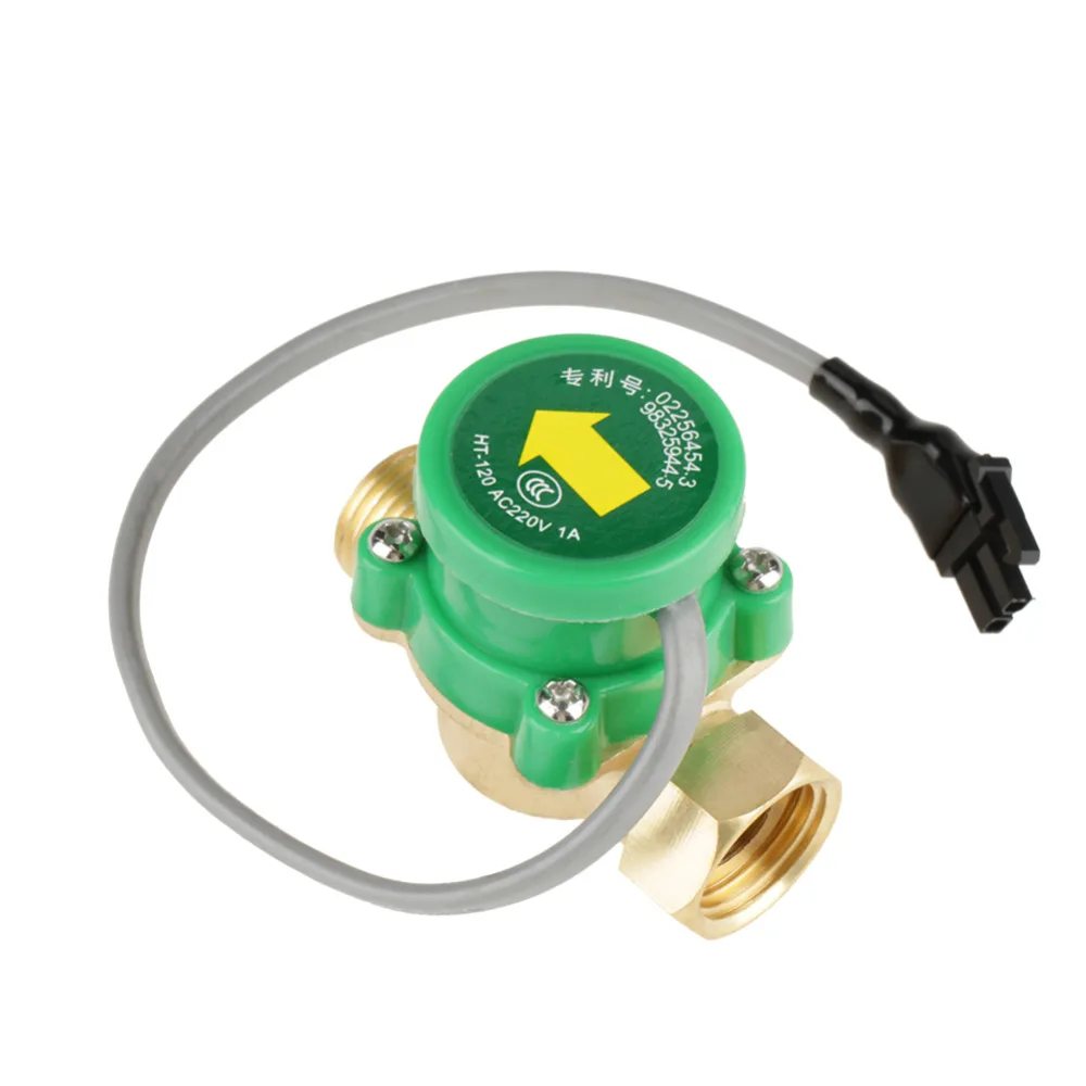Pump Flow Switch HT‑60 AC 220V 0.5A G1/2in-G1/2in Thread Water Flow Sensor Switch for Booster Pump