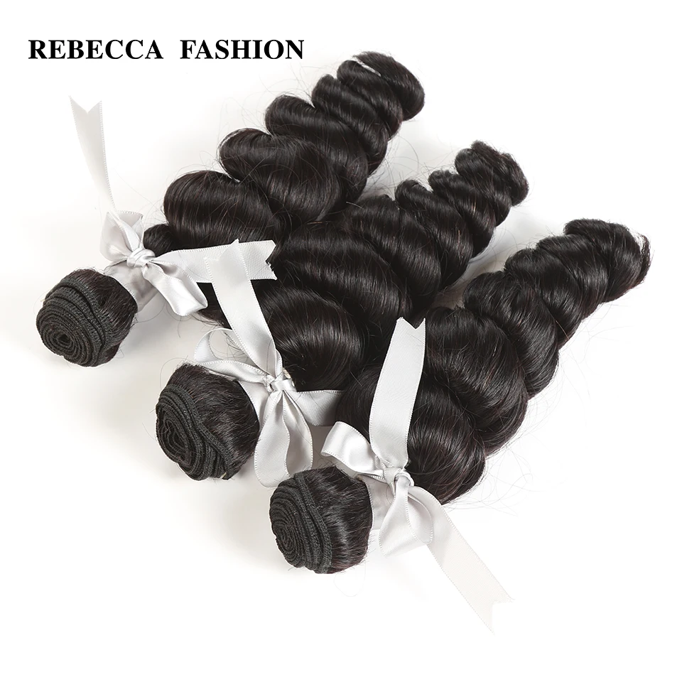Ребекка бразильского свободная волна пряди волос, 8-30 дюймов 1/3/4 шт. человеческие волосы пряди Волосы remy волос для наращивания