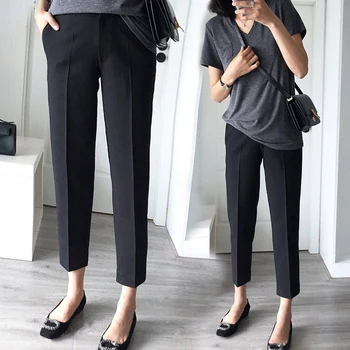 

Maternity Nine-Cent Pants Maternity Business Wear pregnancy Pants cropped Trousers For Pregnant Women Pregnancy Pants For Work