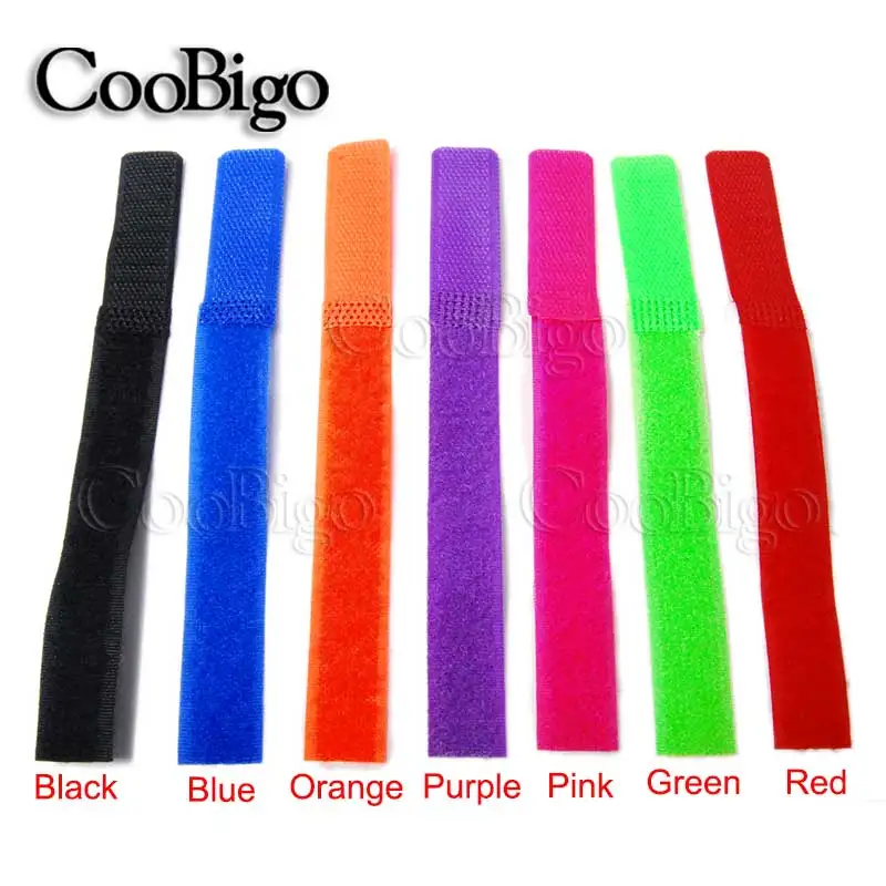 

100pcs Pack Colorful Reusable Nylon Magic Tape Hook Loop Cable Cord Ties Tidy Straps Organiser #S0035(Mix-s)