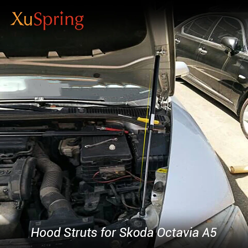 

Car Bonnet Hood Gas Strut Lifter Spring Shock Bracket Hydraulic Rod For Skoda Octavia A5 MK2 (1Z) 2004-2013 No Drilling/Welding
