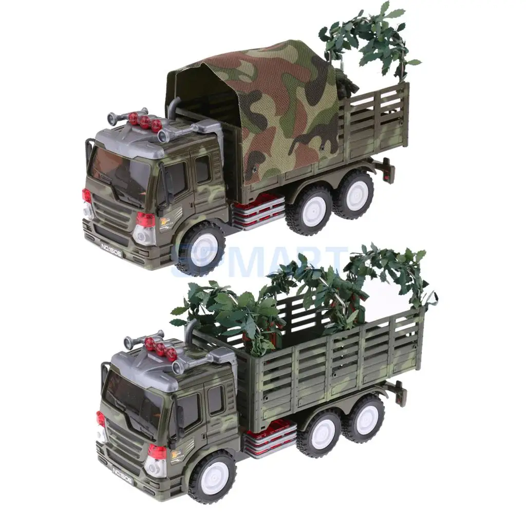 164 Scale ABS Plastic Military Truck Model Kits with Commander Soldier