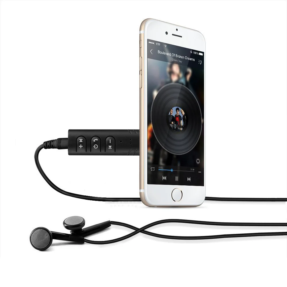 Car Styling Universal Bluetooth Car Kit Wireless Hands free Music Audio Receiver Adapter Auto AUX Kit Speaker Headphone Stereo