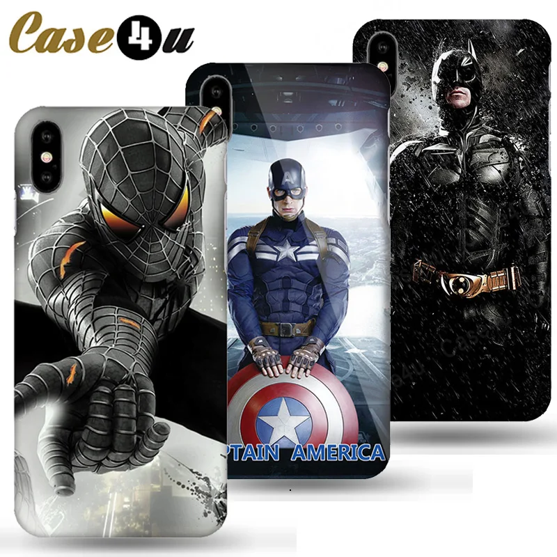 Marvel Мстители Капитан Америка щит супергерой чехол для iPhone XS Max XR X 10 6 6s 7 8 Plus жесткая задняя панель из поликарбоната Ironman coque