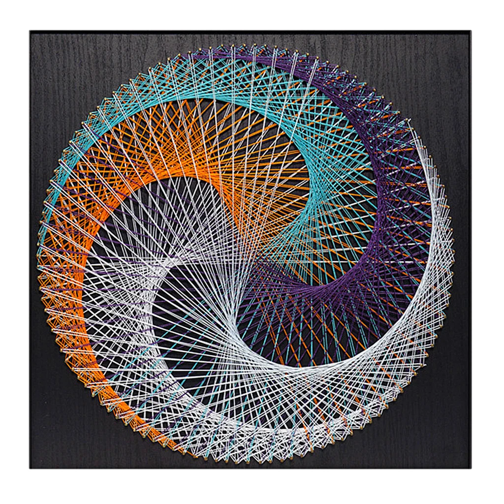 Vintage String Craft Geometric D Figure -- String Art Kits DIY Home Decor for Adults 40x40cm
