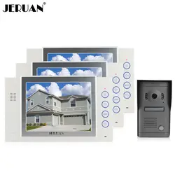 JERUAN 8 дюймов Door Phone System дверь запись видео фото с 3 мониторы 1 камера домофона дождевик домофон