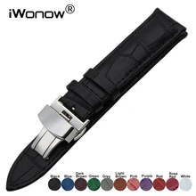 Ремешок для часов из натуральной кожи 18 мм, 19 мм, 20 мм, 21 мм, 22 мм, 23 мм, 24 мм, универсальный ремешок для часов, стальной ремешок с пряжкой, браслет+ инструмент