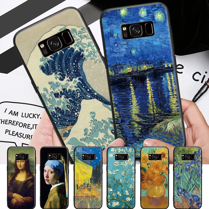 

Van Gogh Painting Mona Lisa Sunflower Pattern For Xiaomi A1 5X RedMi 4A 4X 5 Plus Huawei Honor 6X 7X P8 P9 P10 P20 Lite Hard
