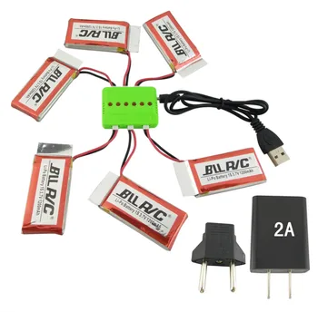 

BLLRC Helicopter Charger SYMA X5S X5SC X5SW 4-axis aircraft 6PCS 3.7V 1200mah lithium battery and 6-in-1 charger