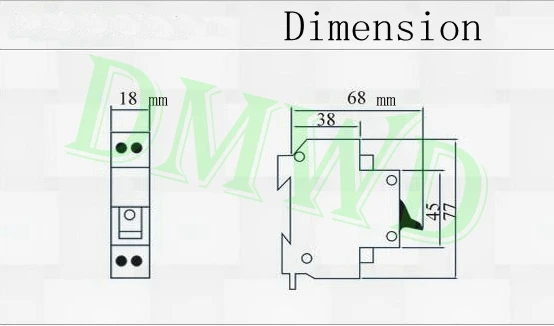 DMWD ДПН мини-DZ30-32 1P+ N 32A 220 В 230 В 50 Гц 60 Гц УЗО-выключатель RCBO мини-автоматический выключатель RCCB