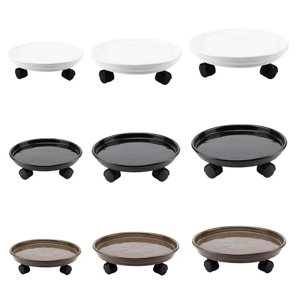 

Plant Caddy Rolling Potted Plant Stand With Universal Wheels Round Plastic Tray Heavy Duty Flower Pot Rack