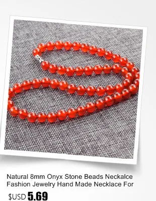 Индийский оникс ожерелье с природным камнем для Для женщин 6/8/10/12/14 мм кварцевые полудрагоценные ожерелье с бусинами из камней, вечерние подарок