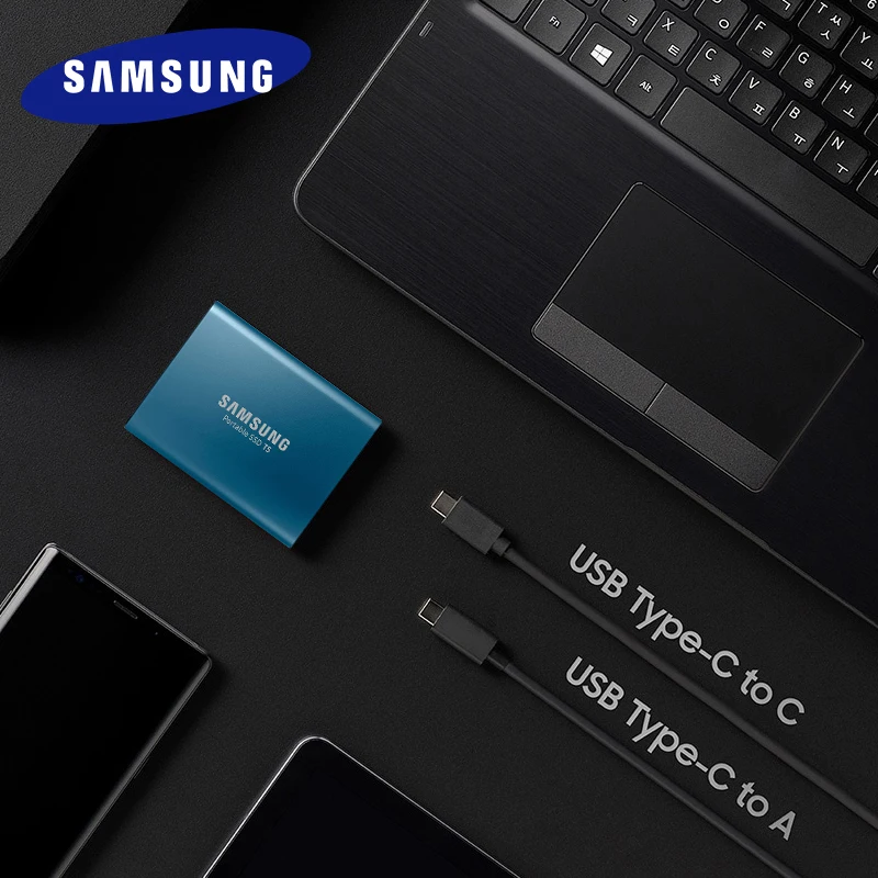 Samsung T5 портативный SSD 250 ГБ 500 Гб ТБ 2 USB3.1 внешние твердотельные накопители USB 3 1 Gen2 и