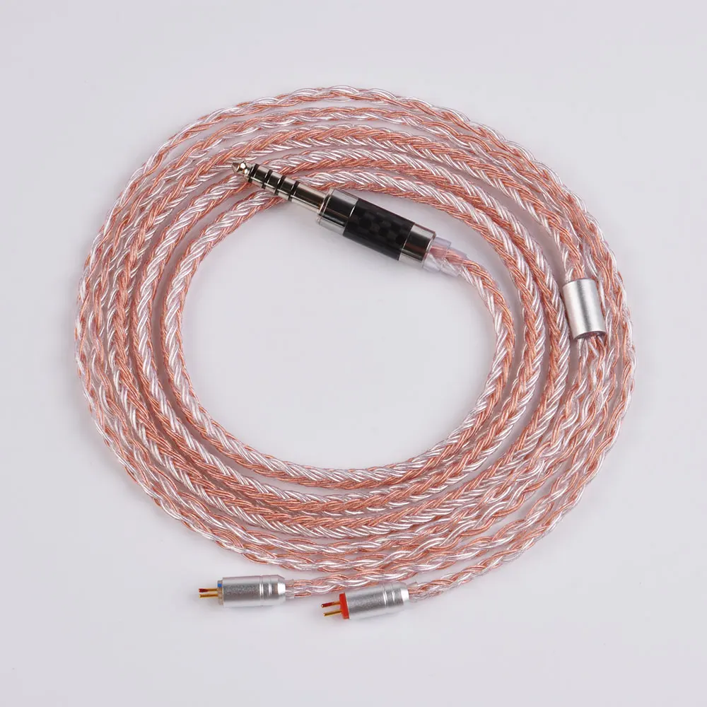 AK Kinboofi 16 Core посеребренный кабель 2,5/3,5/4,4 мм балансный кабель с MMCX/2pin разъем плотным верхним ворсом KZ ZST ZS10TRN V80/V30 CCA C10/C16