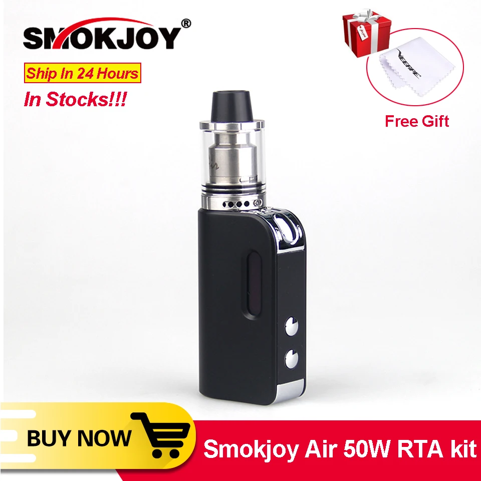 

Electronic Cigarette Vape Vapor Original SmokJoy Air 50 RTA kit with Air 50w TC mod and Air RTA tank VS Mini 80W Starter kit