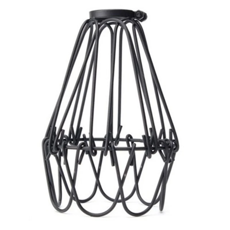 

Retro Iron Wire Bulb Cage Metal Lamp Guard Vintage Lights Lampshade Universal