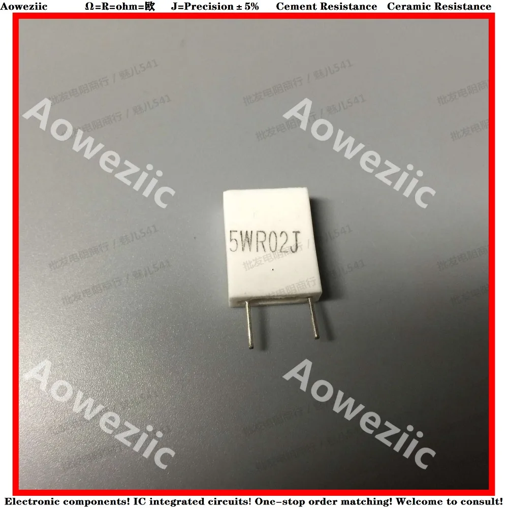 

10Pcs Inductionless Cement Resistor 5W 0.02 ohm 0.02 R 5W0R02J Ceramic Resistance precision 5% Non-inductive Resistor
