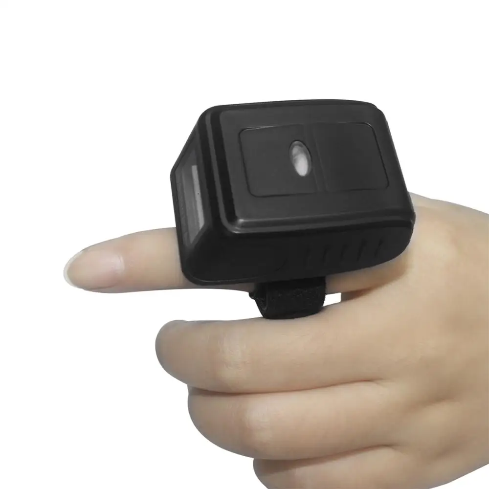 Портативный Bluetooth кольцевой 2D сканер считыватель штрих кодов для Android Windows HID QR SPP