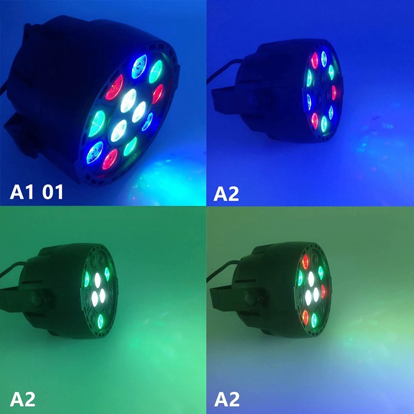 Звуковая активация 12 W RGBW светодиодный номинальной света диско лампа освещение для сцены DMX512 ведомый смешивания Цвет клуб Dj Показать дома