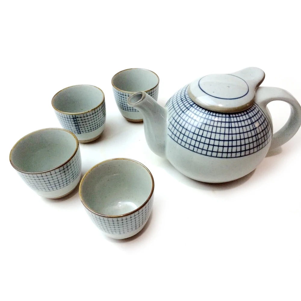 

Coffee & Tea Sets Pottery Tea Kettle Handmade Kungfu Tea Pot Set 4pcs Mug 150ml + 1 Teapot 900ml Kung Fu Tea Set