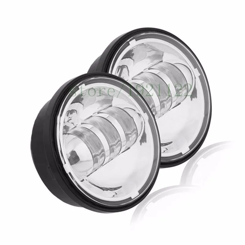 Chrome Запчасти 4-1/" Motorsiklet LED вспомогательный туман ближний свет с 4,5" Корпус ведро для Harley electra скольжение Bad Boy