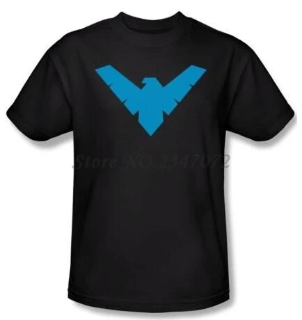 Бэтмен Робин классический Nightwing Symbol Лицензированная футболка мужские летние хлопковые футболки 4XL 5XL европейский размер