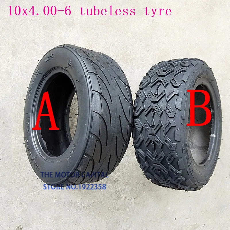 

High quality 10X4.00-6 10*4.00-6 Tire Tubeless Vacuum Tyre For Harley Electric Citycoco Scooter Go karts ATV Quad bike OFF-Road