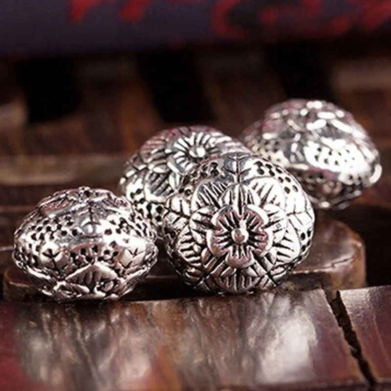 

Cupronickel lotus carved loose Flat beads DIY prayer beads Necklace Bracelet Earrings Fashion Gift Children Free shipping