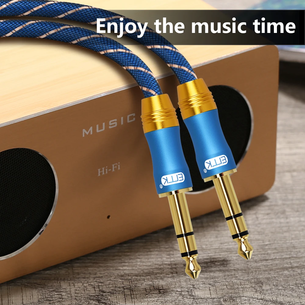 EMK 6 35 мм Aux кабель двойной 5 Штекерный штекер аудиокабель 2 м 3 8 10 Hifi для микшера