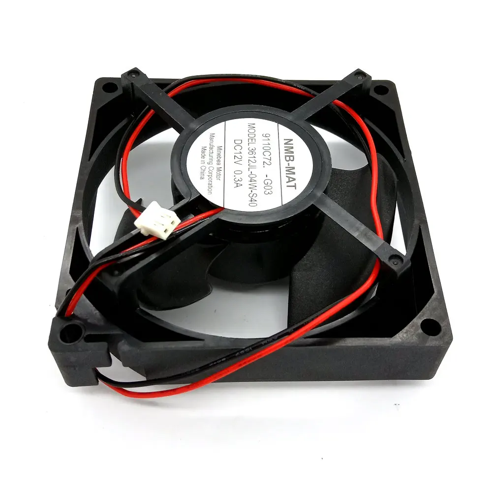 NMB 3612JL-04W-S40 DC12V 0.3A 2 линий для холодильника Вентилятор охлаждения(9 см