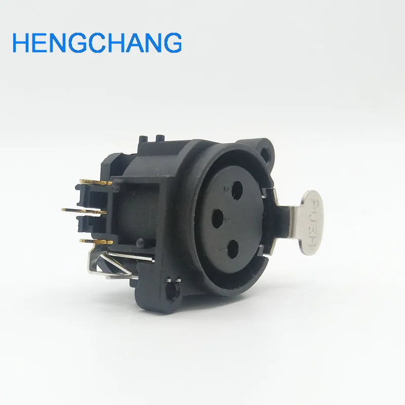 

10pcs Right angle XLR PCB Socket 3Pin XLR Female Socket Panel Mount Chassis 3 Pole XLR Connector Adapter
