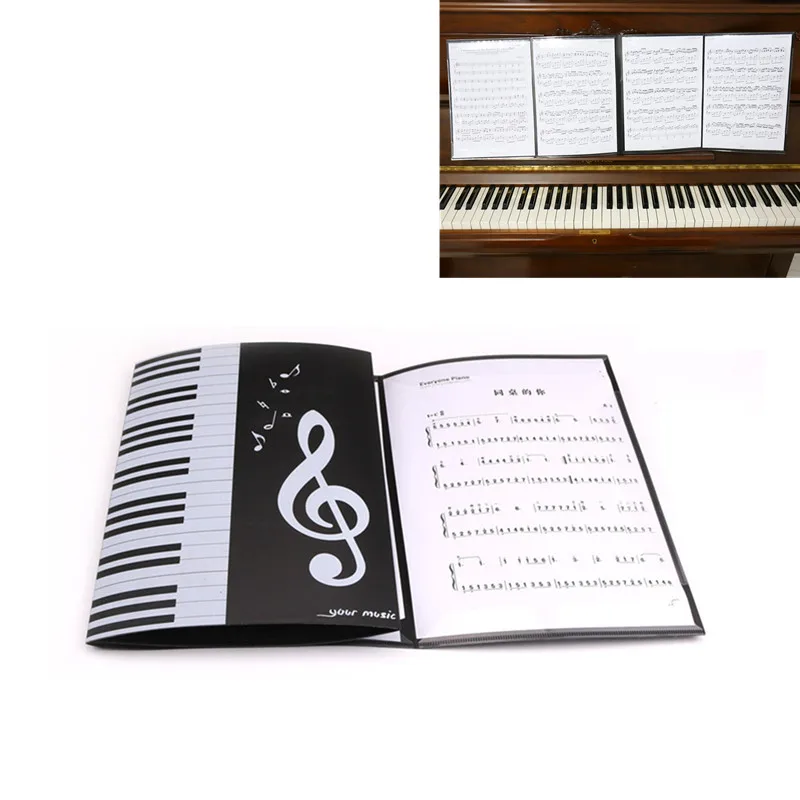 musiciens /étudiants A4 taille 40 pages dossier de musique de feuille dossier de musique de partition de Piano pour les joueurs