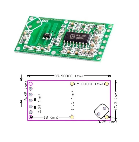 RCWL-0516 Микроволновая печь Радар сенсор модуль человеческого тела индукционный переключатель модуль