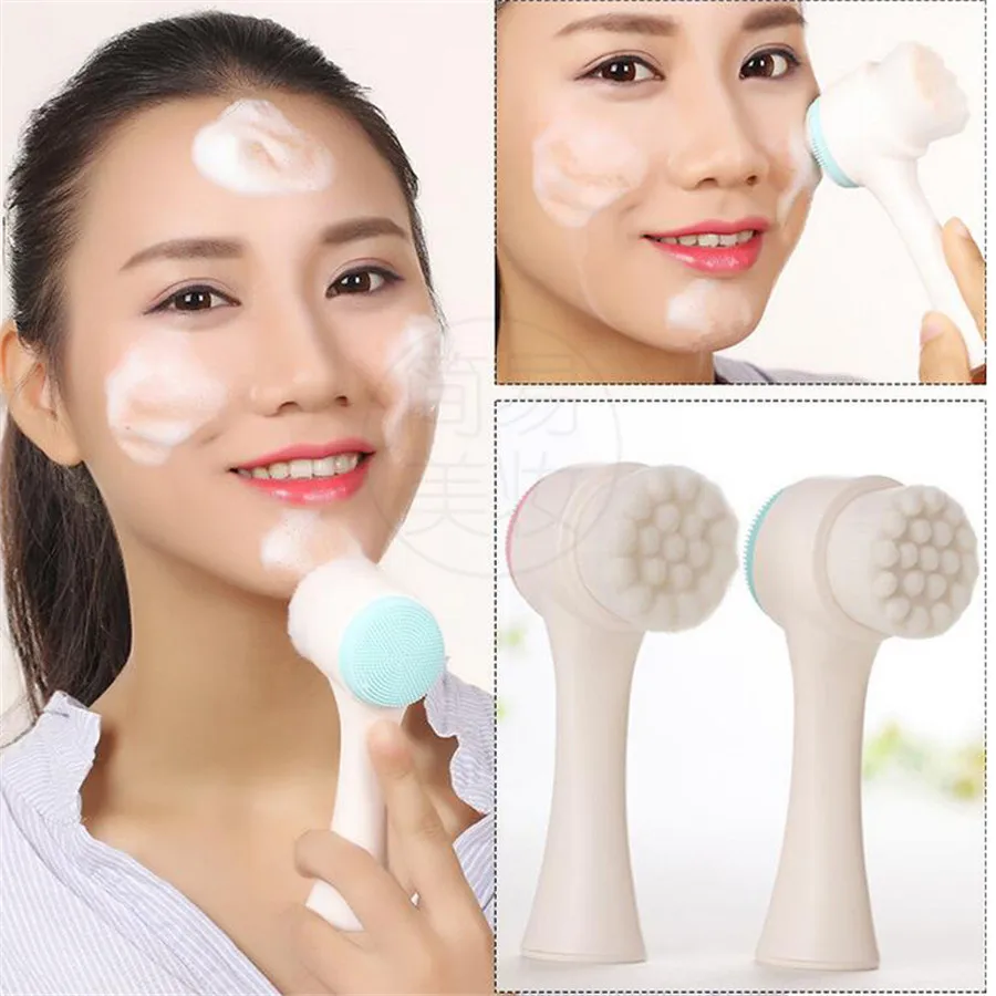 

Face Clean Brush Wash Deep Cleansing Soft Fiber Mild Face Cleansing Brush Massager Facial Care Skin Pore Clean Brush