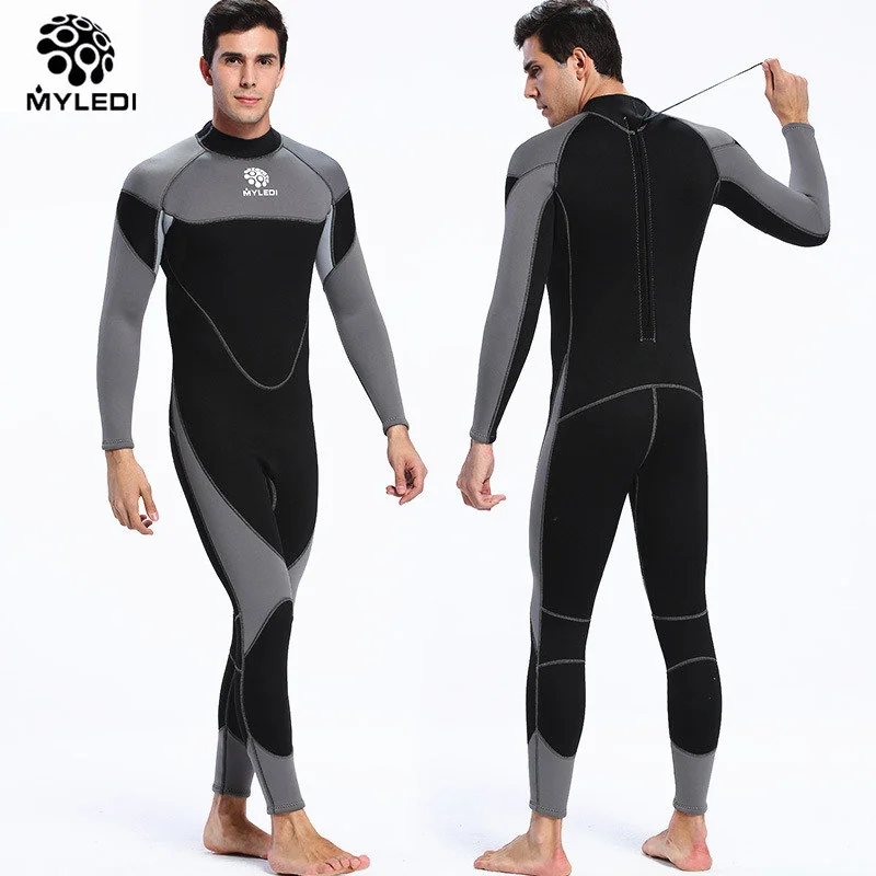

MYLEDI Men's One-piece Surf Diving Wetsuits 3MM Neoprene Wetsuit for Winter Underwater Hunting Fishing Diving Wetsuits Equipment