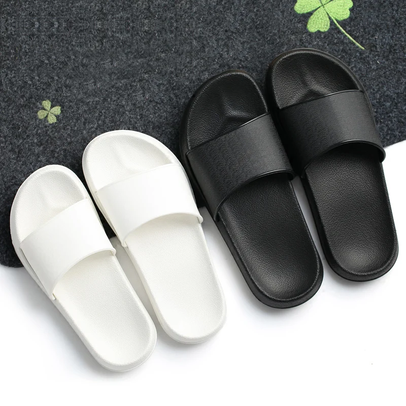 Women Summer Slides Non-slip Solid Color Slippers Women Beach Flip Flops Women Indoor Slippers Transparent Bothe Slides