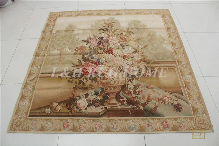 5'X5' гобелен Обюссон, Aubusson шерстяной гобелен, гобелены ручной работы