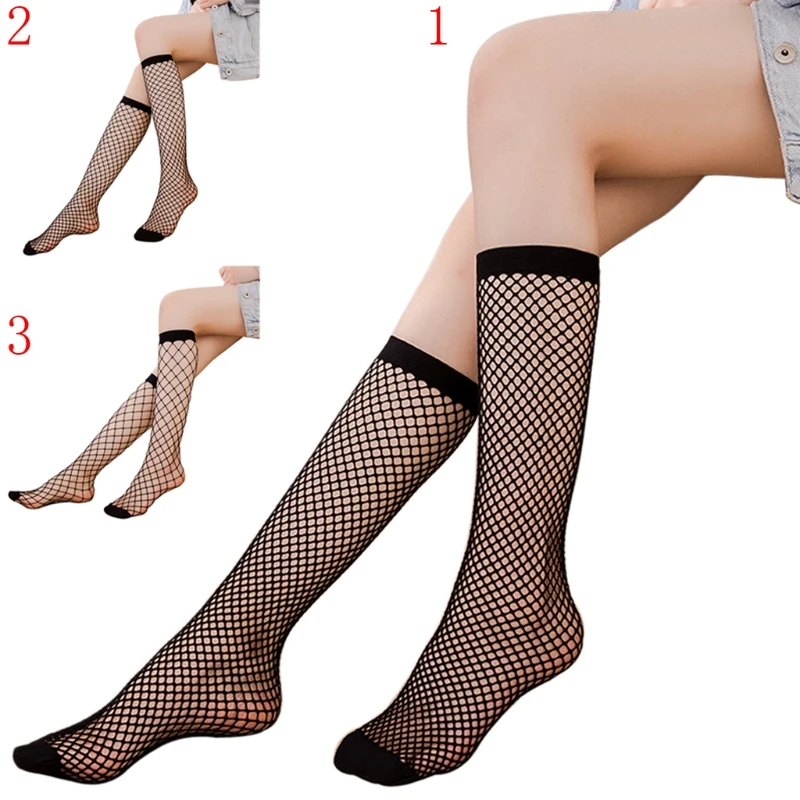 

Womens Sexy Thigh High Stockings Black Fishnet Mesh Tights Fishnet Stockings Hosiery Female Lattice Thin Net over the knee Tight
