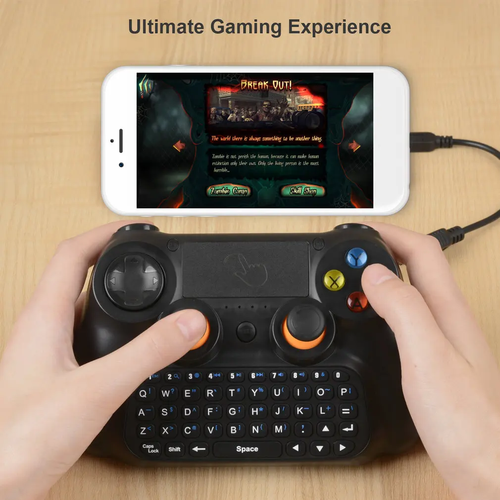 

3 in 1 Multifunctional Wireless V3.0 Gamepad Controller with Keyboard and Touchpad 360-degree Flip