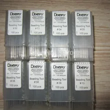 100 шт./упак.#4 бисероплетение набор инструментов, ювелирные изделия holing буровой Алмазный Настройка Инструментов, перл Бисера Зерно Инструменты Набор