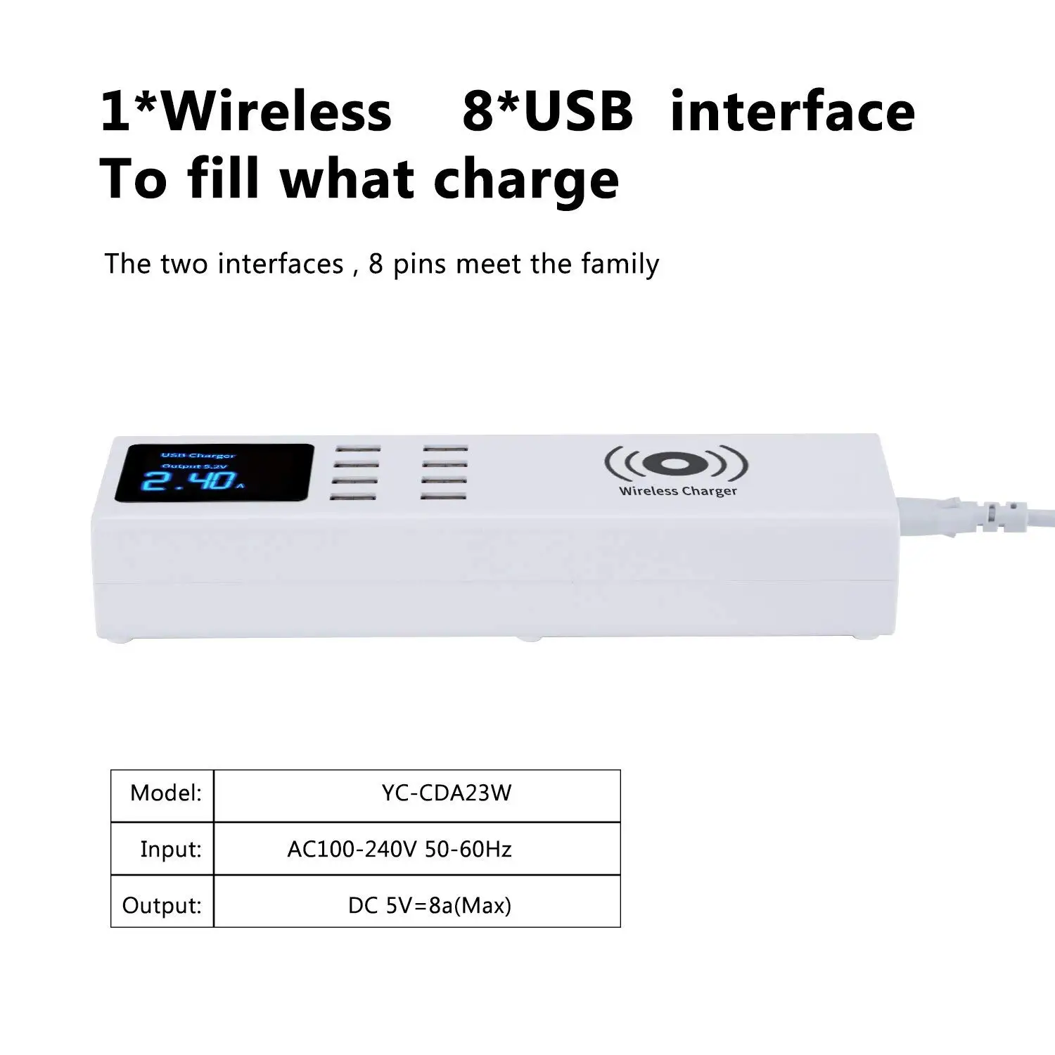 Беспроводное зарядное устройство Qi USB зарядная станция для мобильных устройств 40