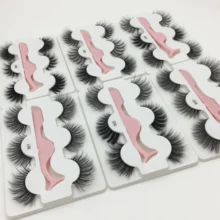 3 Pairs 3D Handmade Fake Eyelashes Natural Long Thick Makeup False Eyelashes Cross Eye Lashes Faux Cils for Makeup Tools