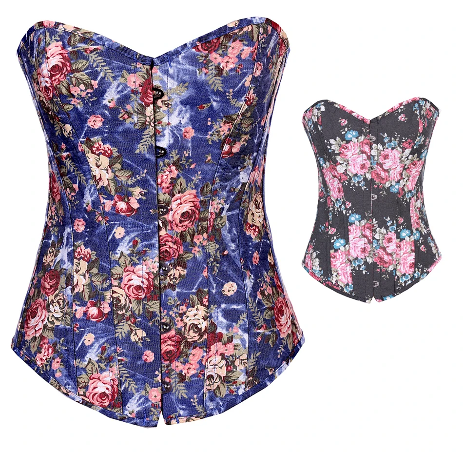 NEW rose flower jacquard wedding underbust Sexy Waist Workout Cincher