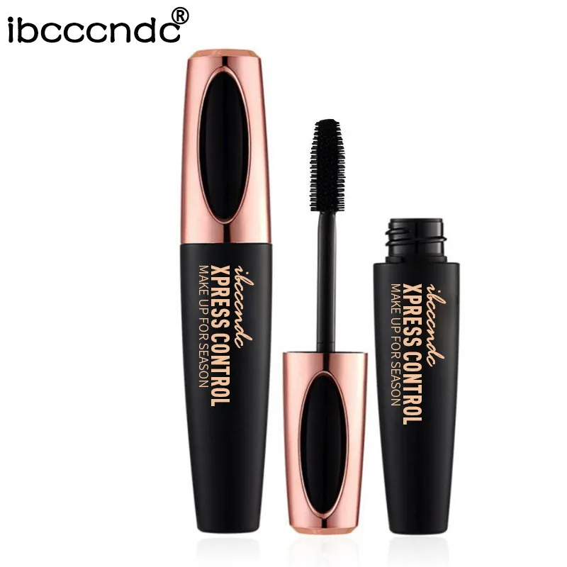 Hot 4D Silk Fiber Mascara Volume Makeup Lengthening Black Mascara Long-wearing Waterproof Eyelash Extension Eye Lashes Cosmetics