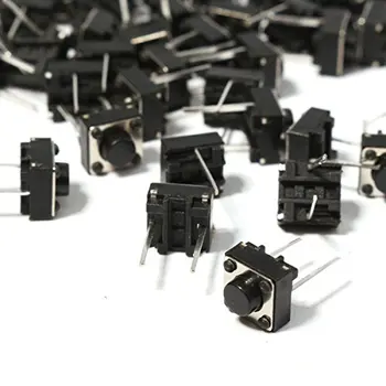 

Free shipping 100PCS/LOT 6*6*5MM micro switch touch switch button switch 2 pin DIP middle