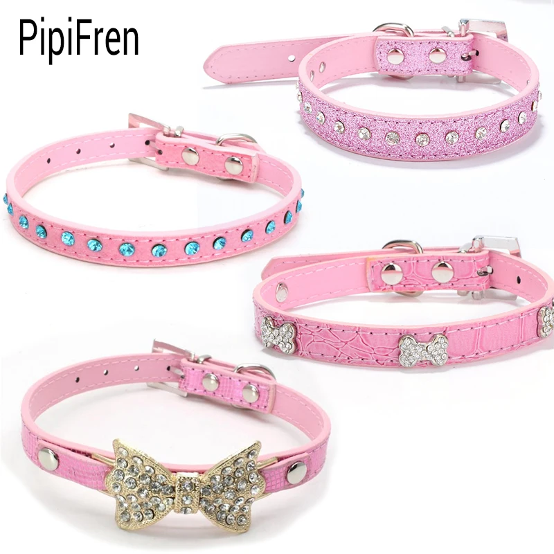 PipiFren Pink Small Cats Collars Breakaway Necklace Kitten ...