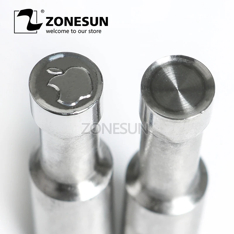

ZONESUN 1 set of custom logo candy milk tablet slice die Stamp precision punch die mold sugar tablet press tool TDP 0/1.5/3
