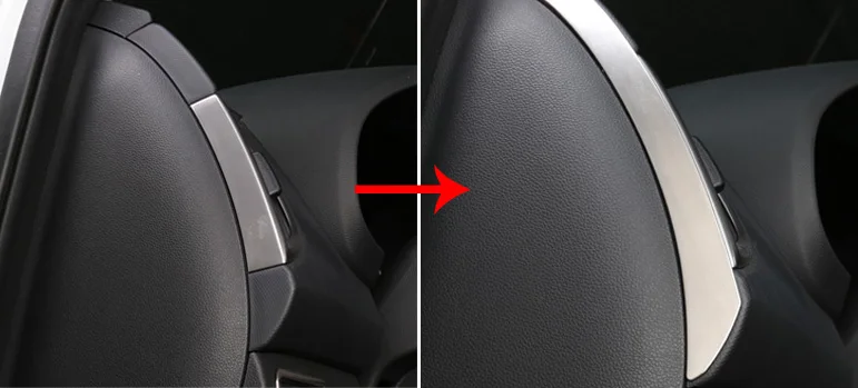 4 шт. для Hyundai Ix25 Боковая Отделка приборной панели из нержавеющей стали|trim|dashboard trim
