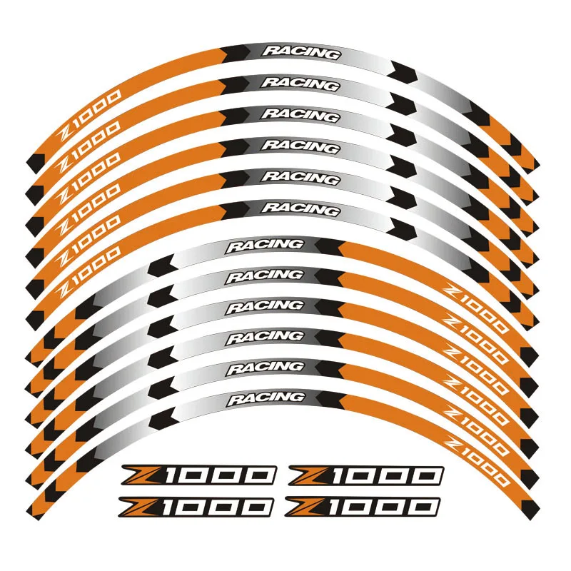 Refletores para Roda de Motocicleta para Kawasaki Adesivos Polegadas Z1000 17 5 Automóveis e motos